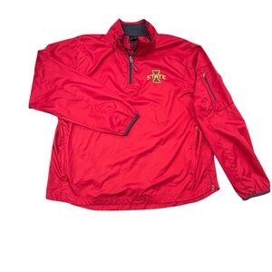 GEN2 Iowa State University Red Men's 1/4 Zip Jacket XL Cyclones Polyester NCAA